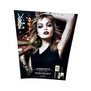 2017 Yves Saint Laurent Tatouage Couture Print Ad Makeup Beauty